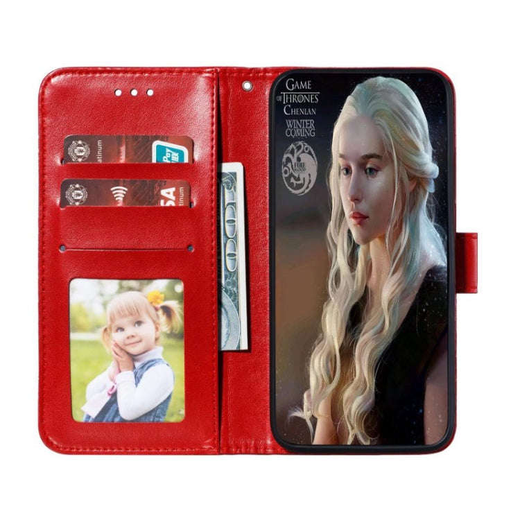 For Xiaomi Redmi K50 Ultra Sun Mandala Embossing Pattern Phone Leather Case(Red)