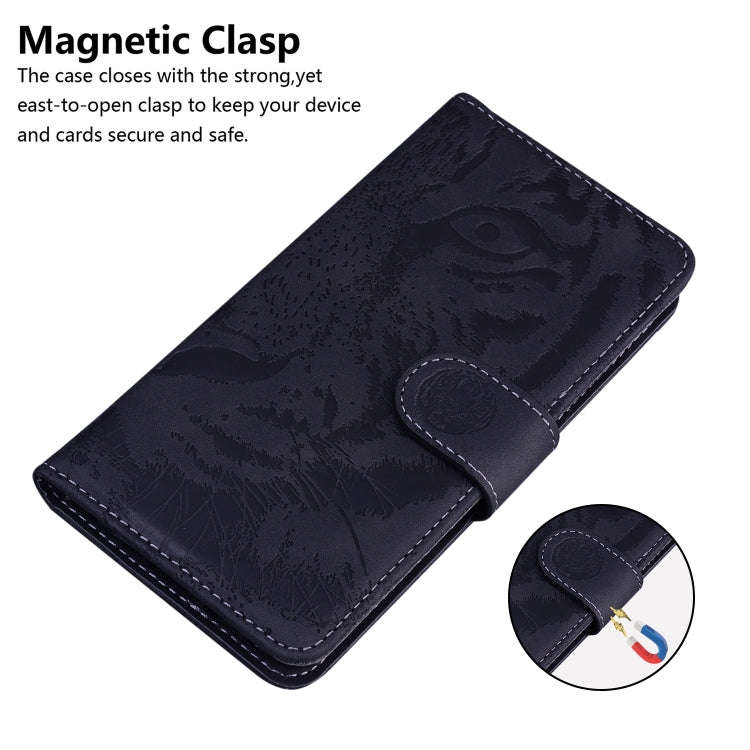 For Xiaomi Redmi 12C / 11A Tiger Embossing Pattern Flip Leather Phone Case(Black)