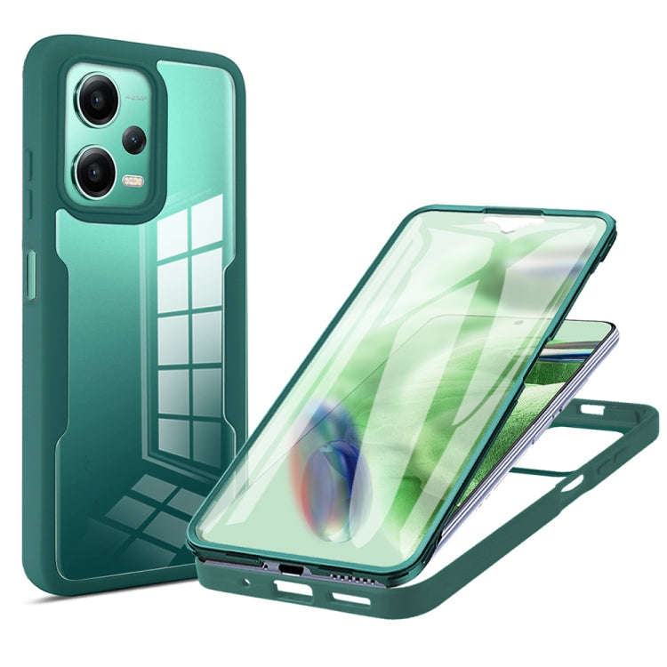 For Xiaomi Redmi Note 12 5G / Poco X5 Acrylic + TPU 360 Degrees Full Coverage Phone Case(Green)