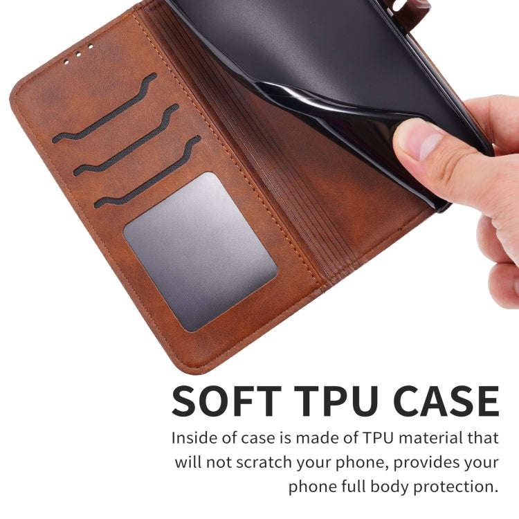For Xiaomi Redmi Note 12 4G Global Embossed Happy Cat Pattern Flip Leather Phone Case(Brown)