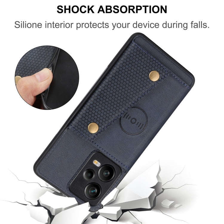 For Xiaomi Redmi Note 12 Pro+ 5G Global Double Buckle Magnetic Phone Case(Black)