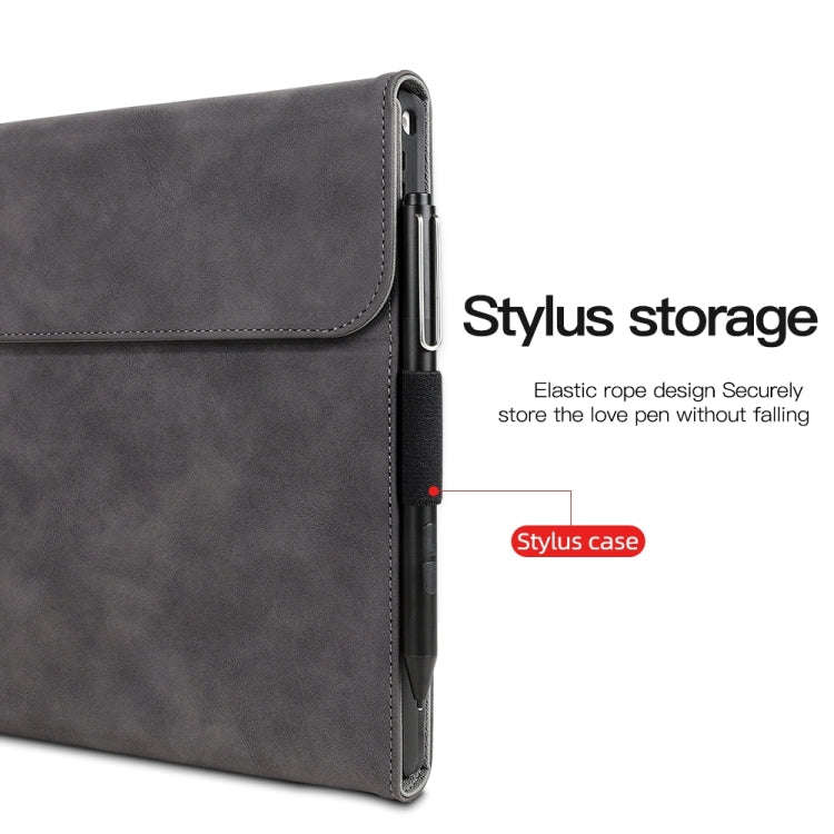 For Microsoft Surface Pro X Sheepskin All-Inclusive Shockproof Protective Case(Brown)