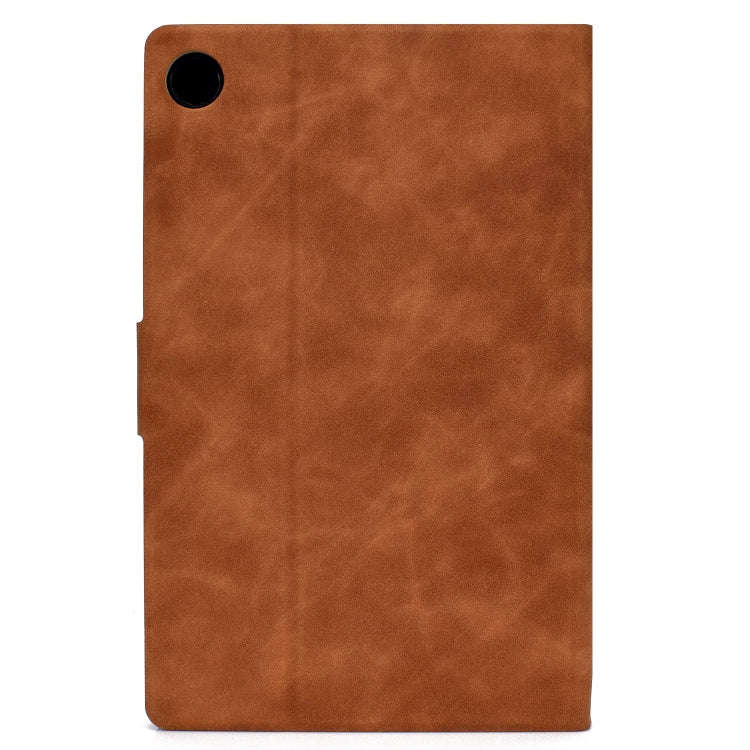 For Huawei MatePad SE Cowhide Texture Horizontal Flip Tablet Leather Case(Brown)
