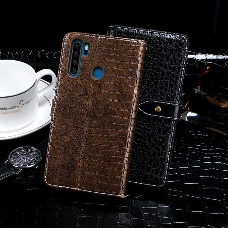 For Blackview A80 Pro idewei Crocodile Texture Horizontal Flip Leather Case with Holder & Card Sl...