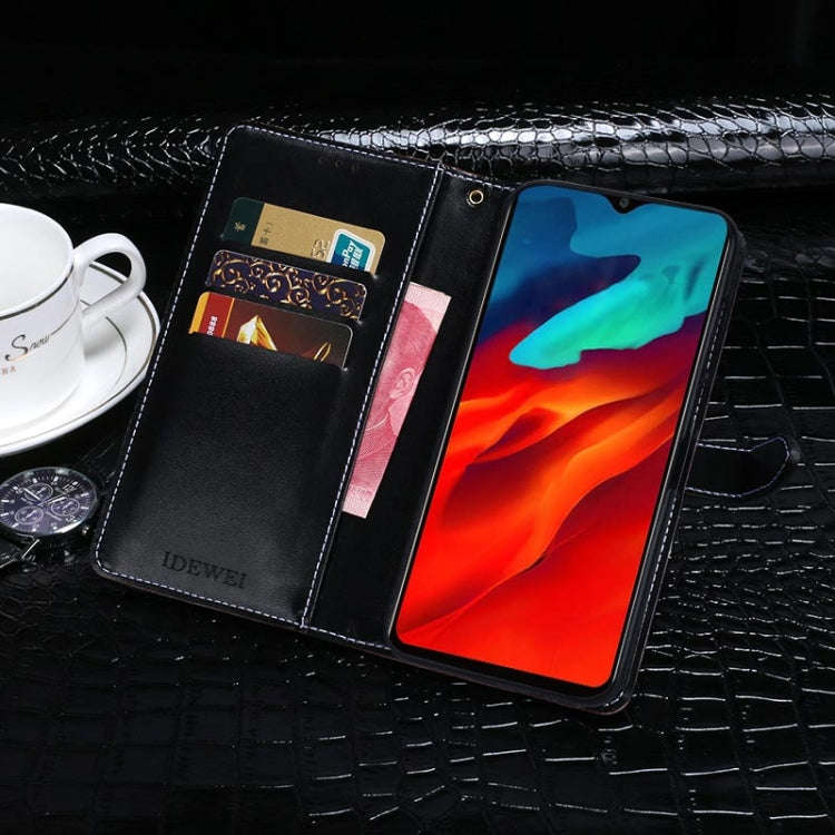 For Blackview A80 Pro idewei Crocodile Texture Horizontal Flip Leather Case with Holder & Card Sl...