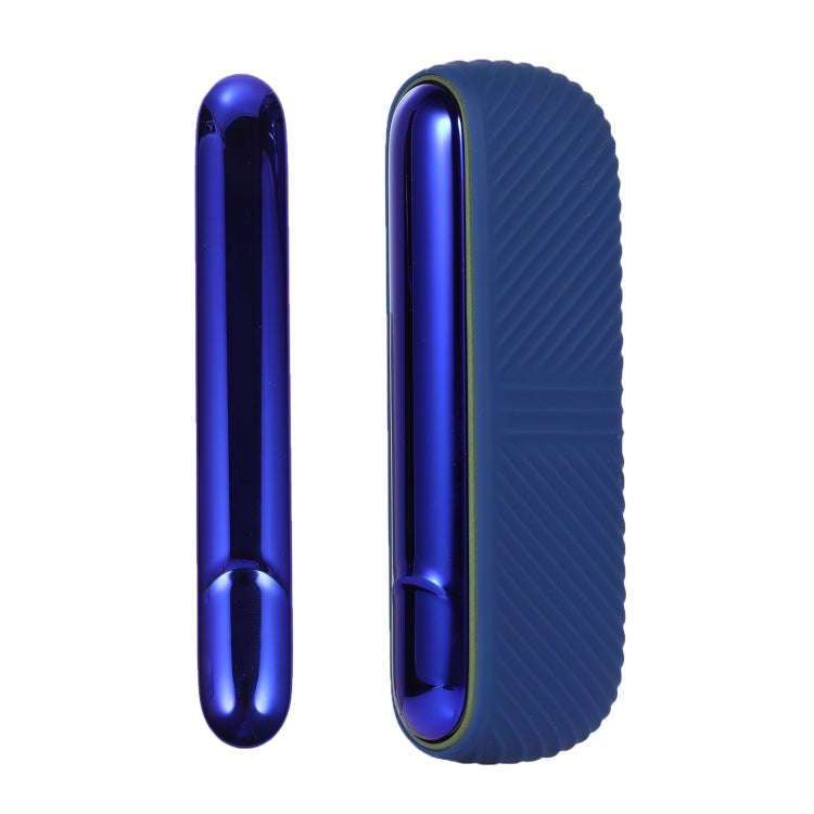 For IQOS ILUMA Silicone Electronic Cigarette Case Charging Compartment With Side Cover(Dark Blue)