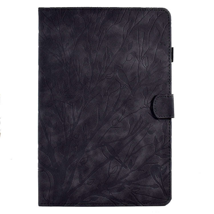 For Lenovo Tab M10 Gen 3 Fortune Tree Pressure Flower PU Tablet Case with Wake-up / Sleep Functio...