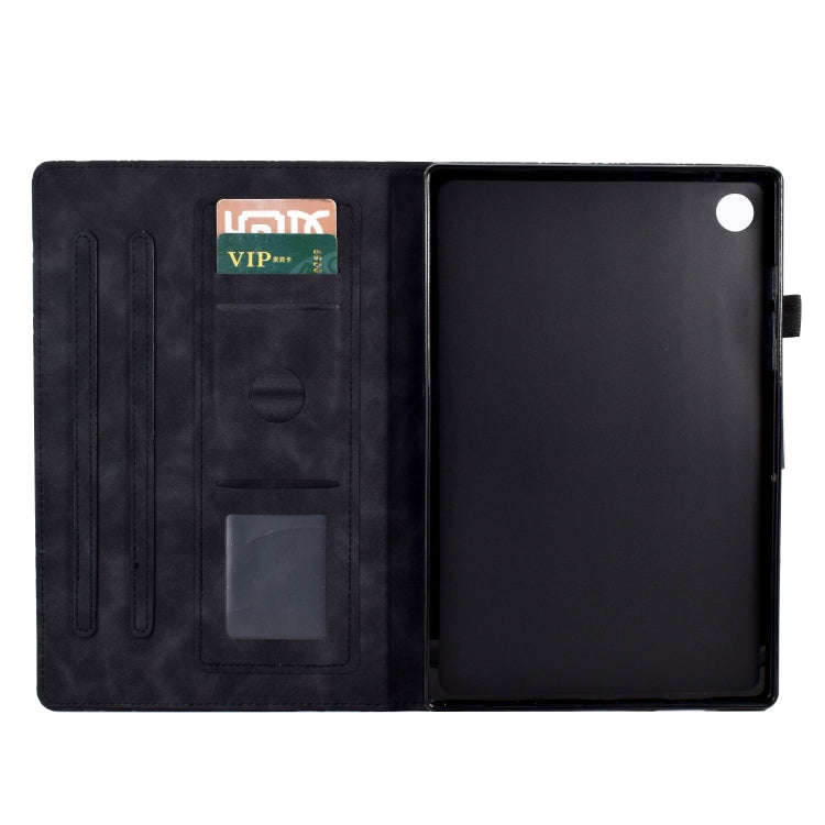 For Lenovo Tab M10 Gen 3 Fortune Tree Pressure Flower PU Tablet Case with Wake-up / Sleep Functio...