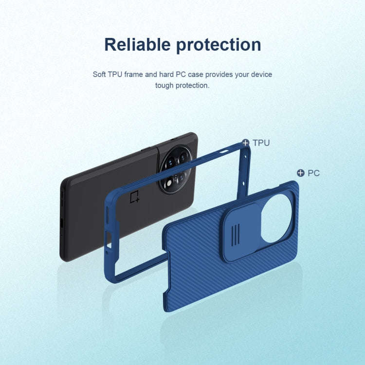 For OnePlus 11 NILLKIN CamShield Pro Series PC Full Coverage Phone Case(Blue)