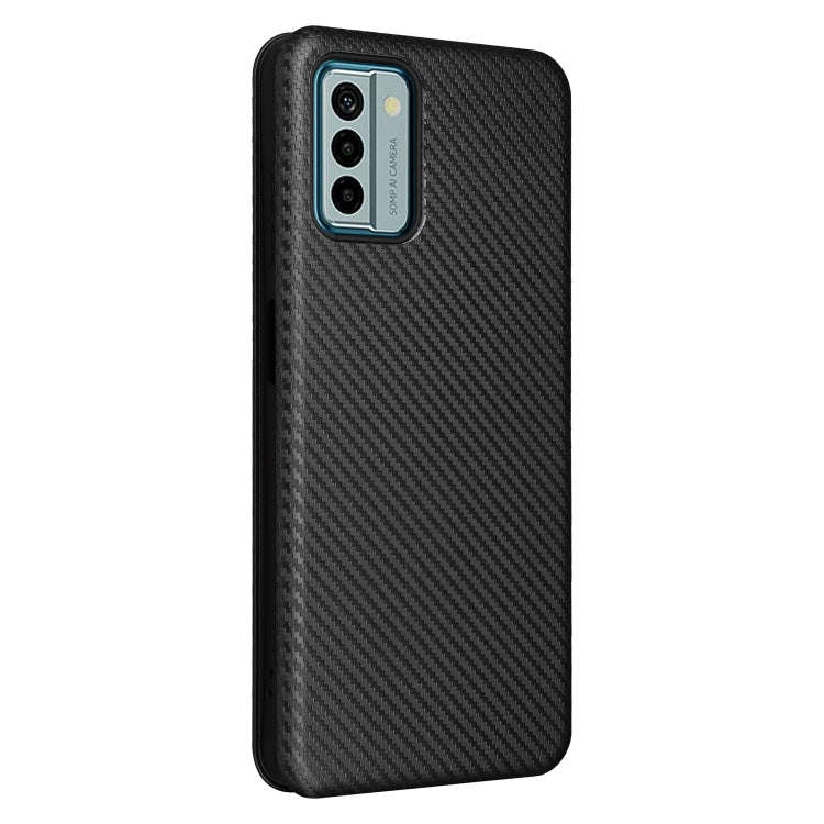 For Nokia G22 Carbon Fiber Texture Flip Leather Phone Case(Black)