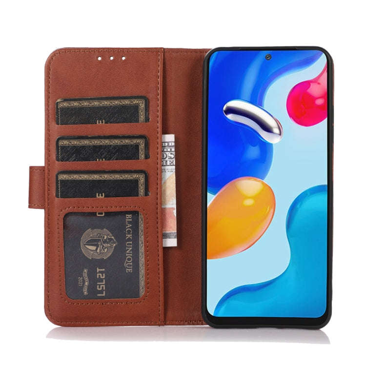 For Nokia C32 Cow Texture Leather Phone Case(Brown)