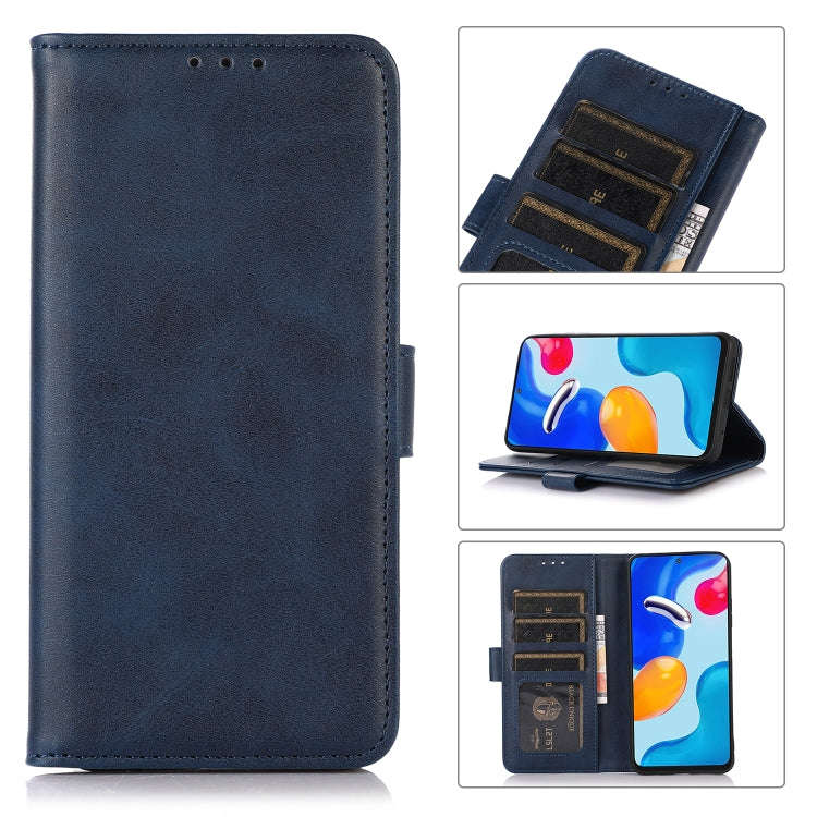 For Nokia C32 Cow Texture Leather Phone Case(Blue)