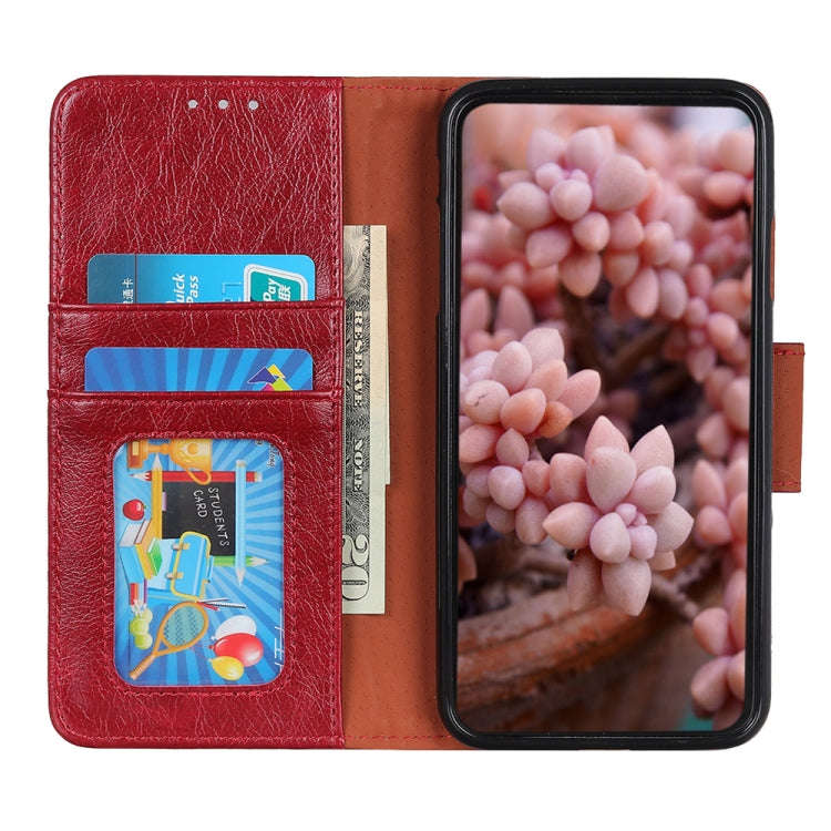 For Nokia C32 Nappa Texture Leather Phone Case(Red)
