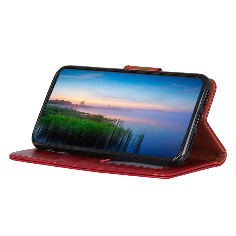 For Nokia C32 Nappa Texture Leather Phone Case(Red)