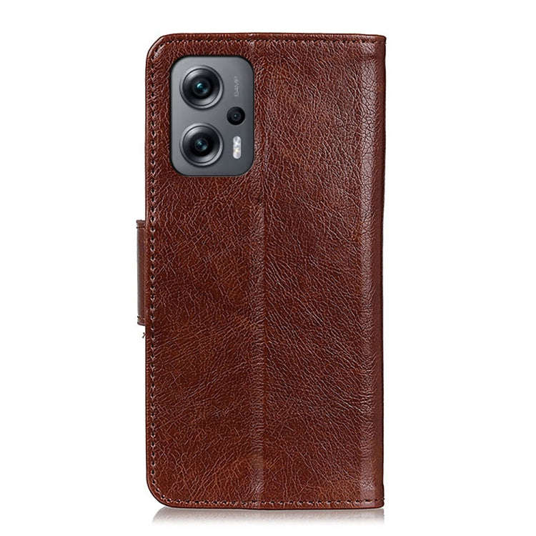For Xiaomi Redmi Note 12 Turbo Nappa Texture Leather Phone Case(Brown)