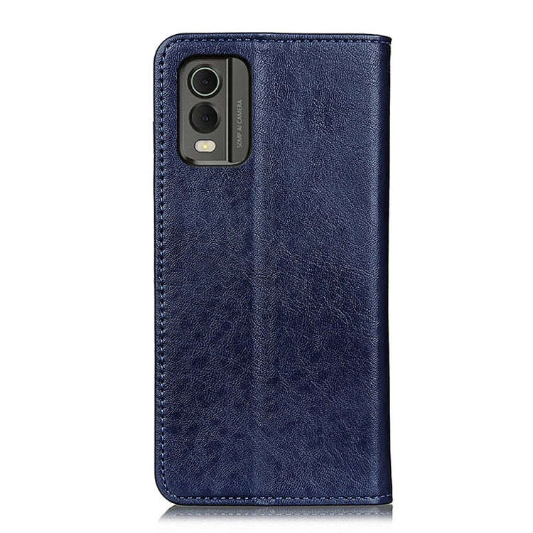 For Nokia C32 4G Magnetic Crazy Horse Texture Leather Phone Case(Blue)
