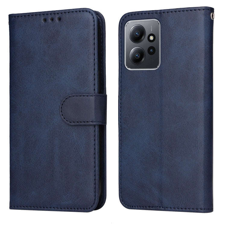 For Xiaomi Redmi Note 12 4G Global Classic Calf Texture Flip Leather Phone Case(Blue)