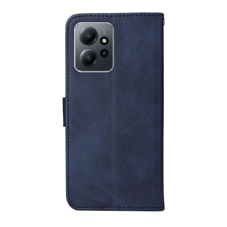 For Xiaomi Redmi Note 12 4G Global Classic Calf Texture Flip Leather Phone Case(Blue)