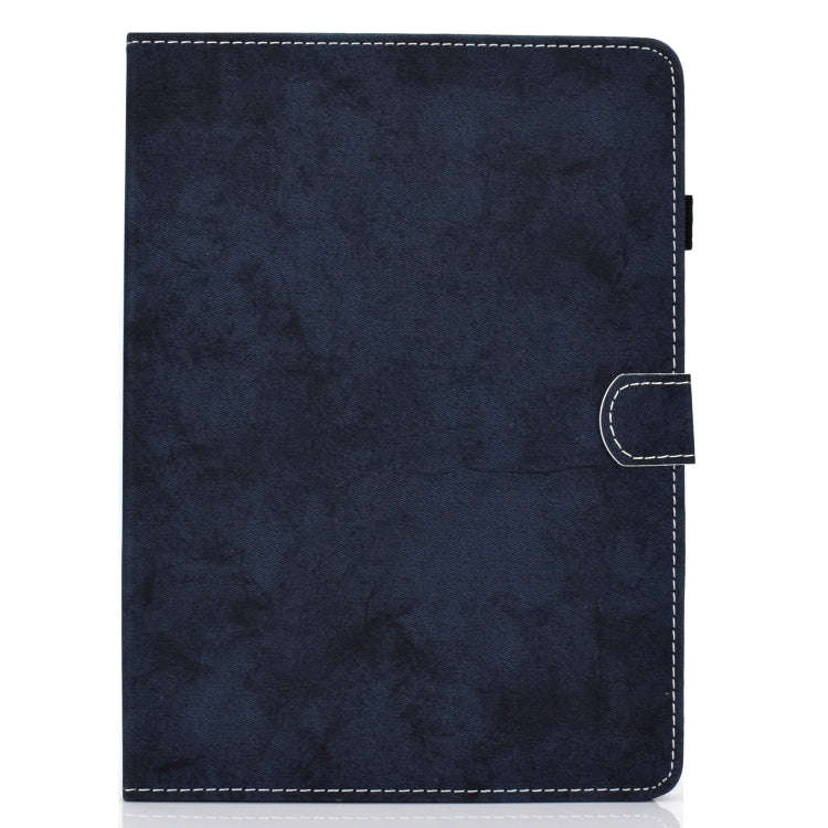 For Lenovo Tab P11 Pro Gen 2 Marble Style Cloth Texture PU Tablet Protective Case(Dark Blue)