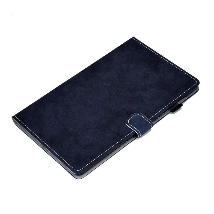 For Lenovo Tab P11 Pro Gen 2 Marble Style Cloth Texture PU Tablet Protective Case(Dark Blue)