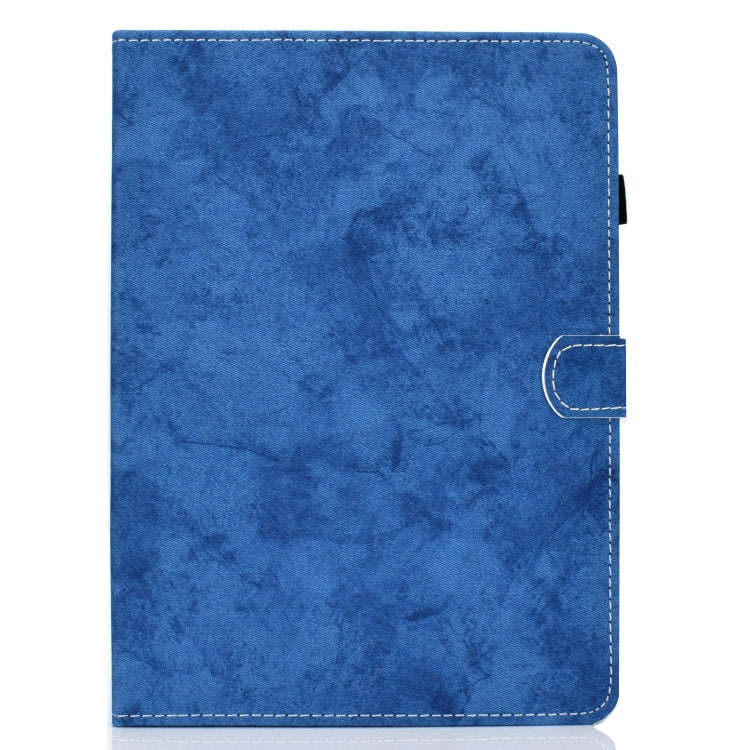 For Lenovo Tab P11 Pro Gen 2 Marble Style Cloth Texture PU Tablet Protective Case(Blue)