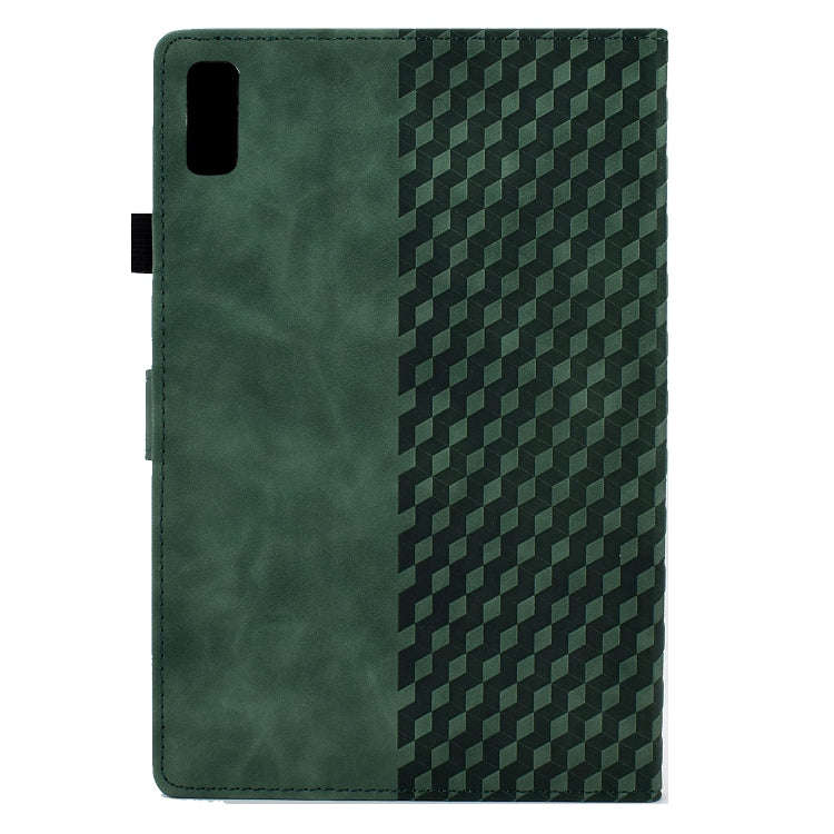 For Lenovo Tab P11 Gen 2 Rhombus Embossed Leather Tablet Case(Green)