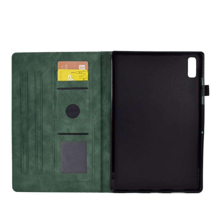 For Lenovo Tab P11 Gen 2 Rhombus Embossed Leather Tablet Case(Green)