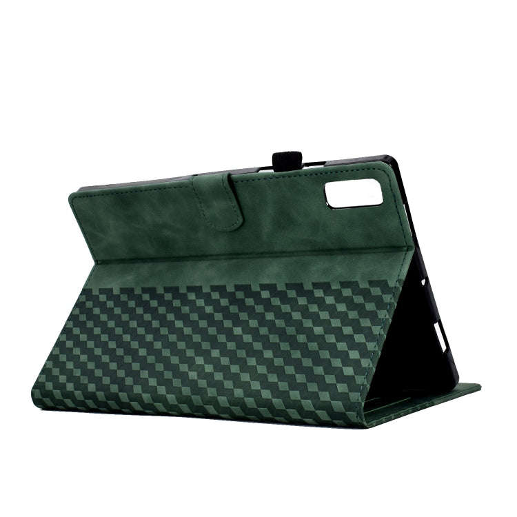 For Lenovo Tab P11 Gen 2 Rhombus Embossed Leather Tablet Case(Green)