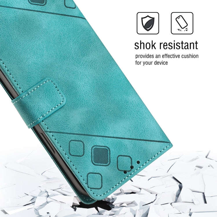 For Huawei Enjoy 7S/Honor 9 Lite/Honor 9i Skin-feel Embossed Leather Phone Case(Green)