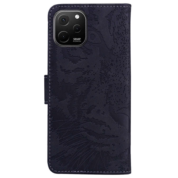 For Huawei nova Y61 / Enjoy 50z Tiger Embossing Pattern Flip Leather Phone Case(Black)