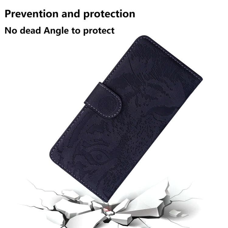 For Huawei nova Y61 / Enjoy 50z Tiger Embossing Pattern Flip Leather Phone Case(Black)