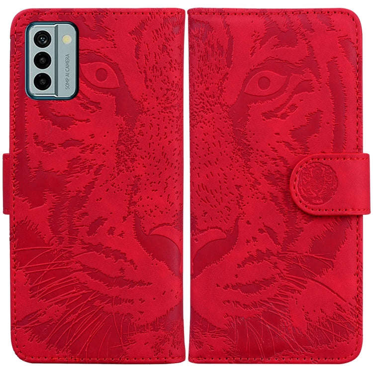 For Nokia G22 Tiger Embossing Pattern Flip Leather Phone Case(Red)