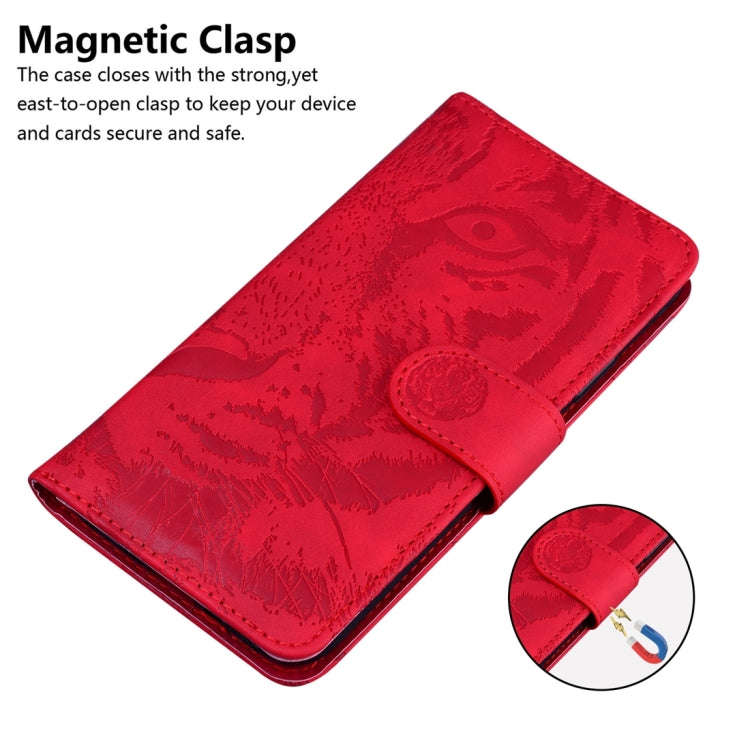 For Nokia G22 Tiger Embossing Pattern Flip Leather Phone Case(Red)