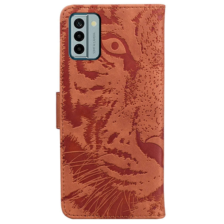 For Nokia G22 Tiger Embossing Pattern Flip Leather Phone Case(Brown)
