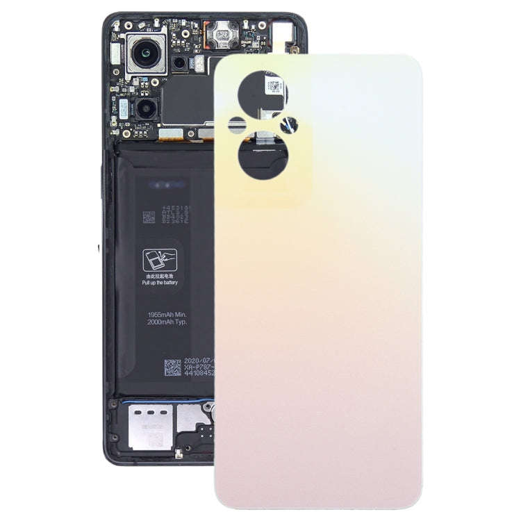 For OPPO Reno7 Lite Original Battery Back Cover(Gold)