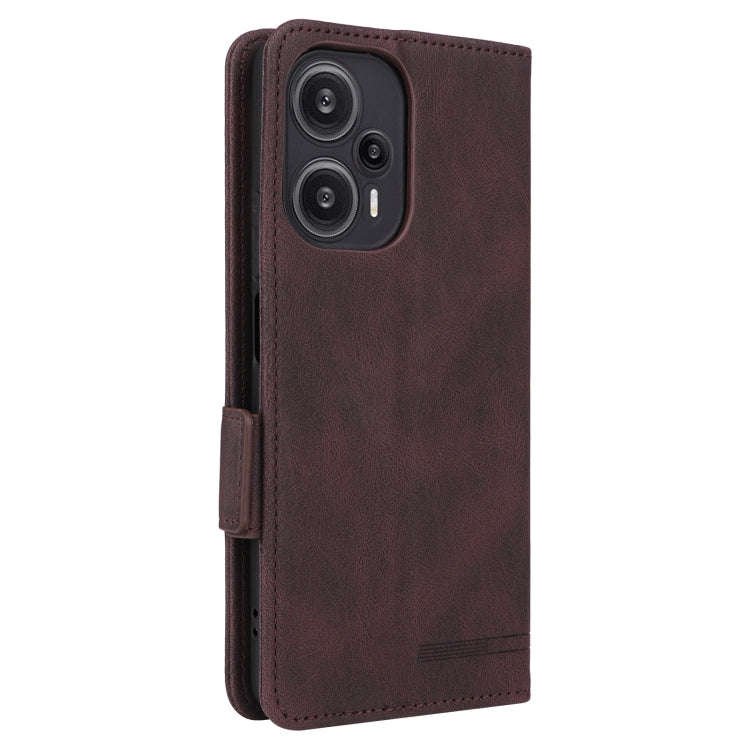 For Xiaomi Redmi Note 12 Turbo Magnetic Clasp Leather Phone Case(Brown)
