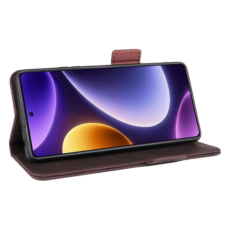 For Xiaomi Redmi Note 12 Turbo Magnetic Clasp Leather Phone Case(Brown)