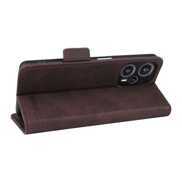 For Xiaomi Redmi Note 12 Turbo Magnetic Clasp Leather Phone Case(Brown)