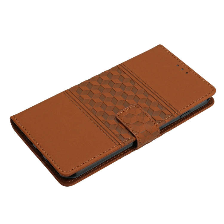 For Sony Xperia 1 V Diamond Embossed Skin Feel Leather Phone Case with Lanyard(Brown)