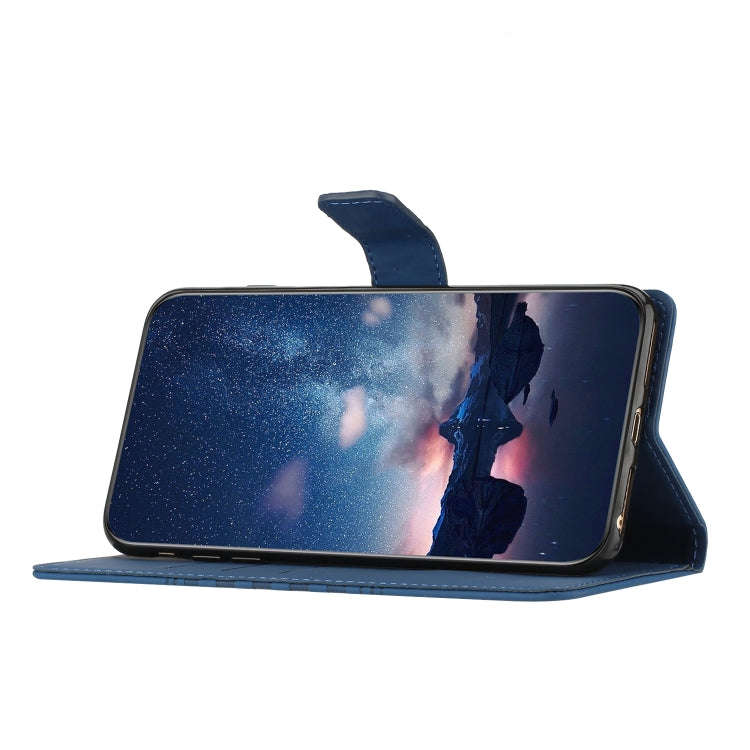 For Tecno Spark Go 2023 Diamond Embossed Skin Feel Leather Phone Case with Lanyard(Dark Blue)