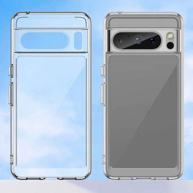 For Google Pixel 8 Pro Colorful Series Acrylic + TPU Phone Case(Transparent)