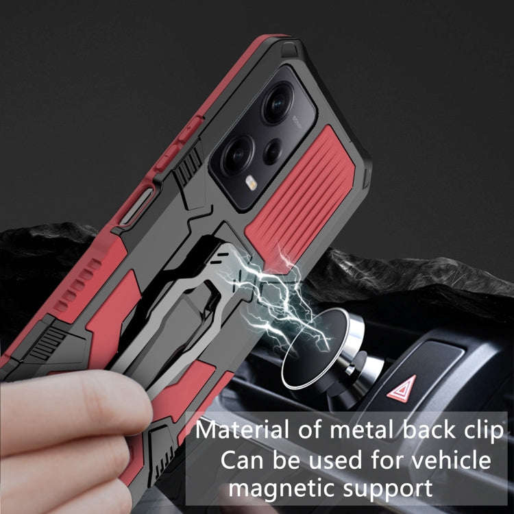 For Xiaomi Redmi Note 12 Pro 5G Global Armor Warrior Shockproof PC + TPU Phone Case(Red)