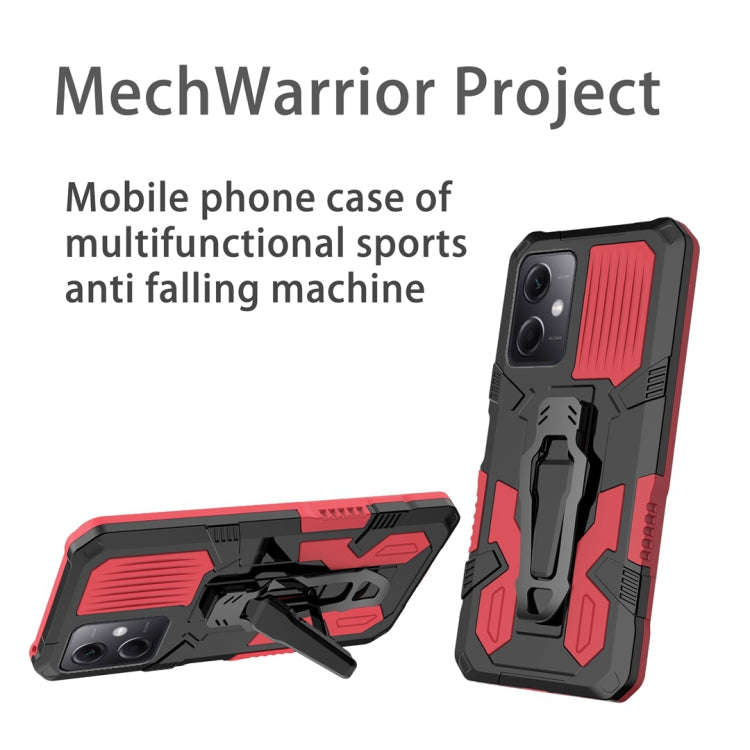 For Xiaomi Redmi Note 12 4G Global Armor Warrior Shockproof PC + TPU Phone Case(Red)