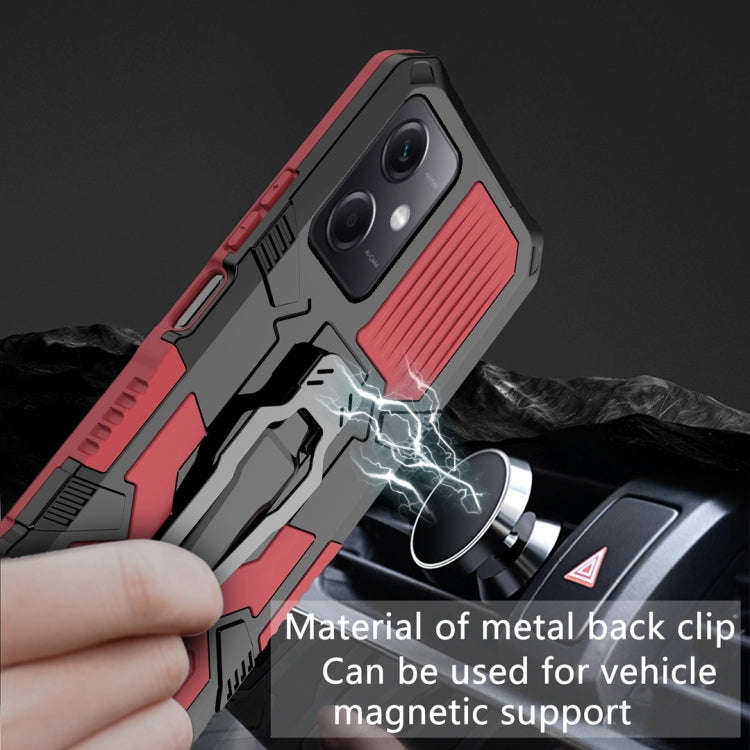 For Xiaomi Redmi Note 12 4G Global Armor Warrior Shockproof PC + TPU Phone Case(Red)