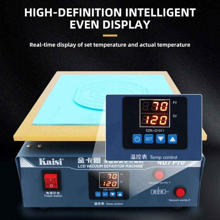 Kaisi 407 Pro 17 inch Dual Vacuum Pump LCD Screen Separator Machine(UK Plug)