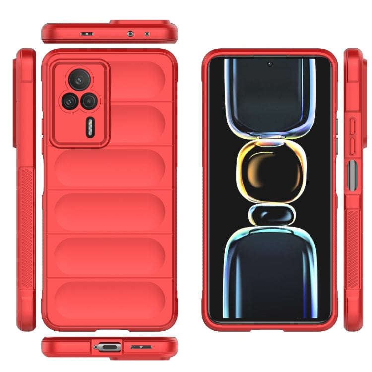 For Xiaomi Redmi K60E 5G Magic Shield TPU + Flannel Phone Case(Black)