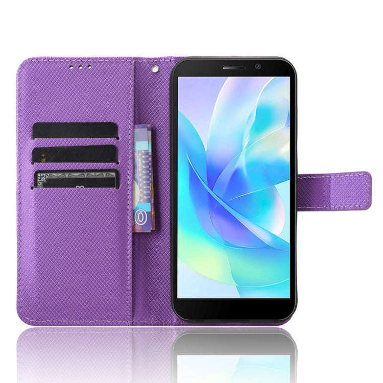 For Doogee X97 / X97 Pro Diamond Texture Leather Phone Case(Purple)