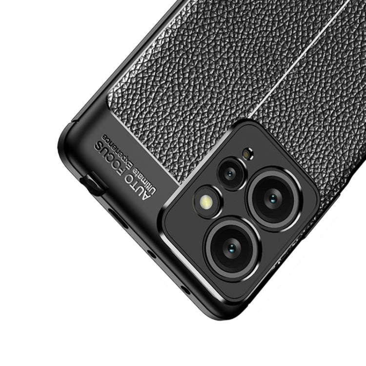 For Xiaomi Redmi Note 12 4G Global Litchi Texture Shockproof TPU Phone Case(Black)