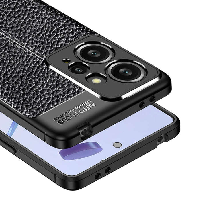 For Xiaomi Redmi Note 12 4G Global Litchi Texture Shockproof TPU Phone Case(Black)
