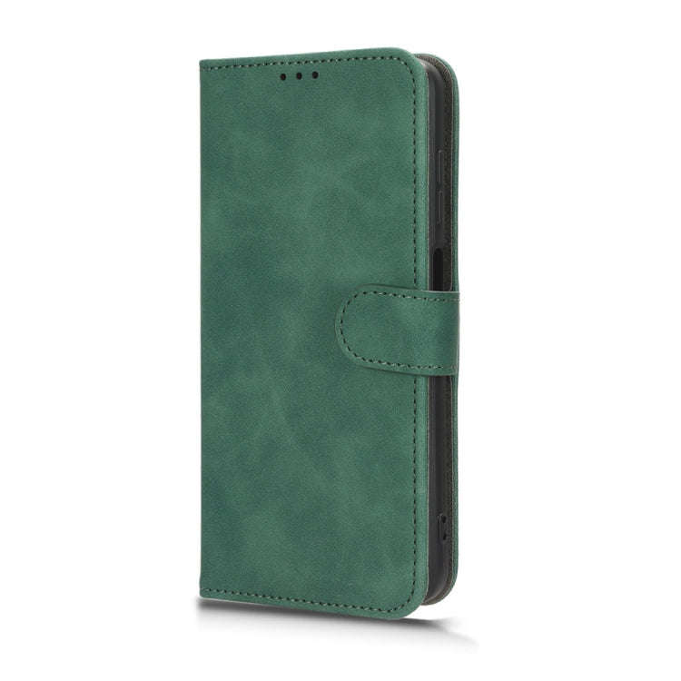 For Oukitel  C32 Skin Feel Magnetic Flip Leather Phone Case(Green)